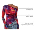 thumbnail image 4 of Remera PRETTYGARDEN 2025 con Hombros Descubiertos, Estampado Tie Dye Floral XXL, 4 of 9