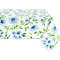 Indoor Outdoor Tabletop for Spring Summer Decorations, Picnics and Dinner Parties - Stain and Water Resistant, Spring Blossoms, Tablecloth, 60 x 120 Rectangle