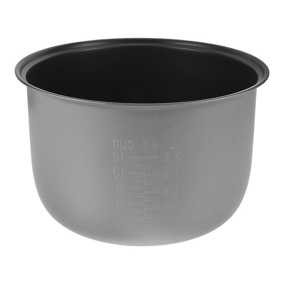 BESTYASH Thickened Aluminum Alloy Inner Pot for Rice Cooker, Dark Grey Non-Stick Liner for Even Heat Distribution