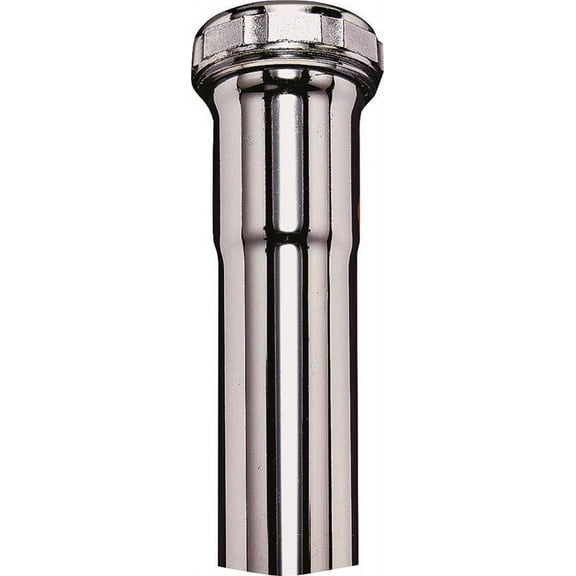 Plumb Pak PP12-12CP Pipe Extension Tube, 1-1/4 in, 12 in L, Slip-Joint, Brass, Chrome