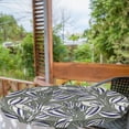 thumbnail image 2 of Ambesonne Tropical Fitted Round Tablecloth, Foliage Flowers Dots Art, 40"- 44" Diameter, Dark Lavender and Sage Green, 2 of 5
