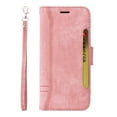 thumbnail image 1 of For Moto G52 G82 Case Leather Pure Magnetic Clasp Card Phone Cover - Pink, 1 of 5