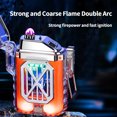 thumbnail image 4 of Teissuly Electronic Rechargeable Lighter, Electric Lighter, Transparent Double Lighter LED Power Display Type-C Rechargeable Lighter Outdoor Windproof Teissuly WER202312143399, 4 of 8