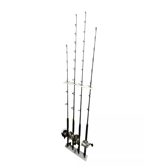 Dev Fishing SUPH4 4 Rod Vertical Storage Hanging Wall Organizer Rod Pole Holder Rack