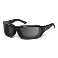 thumbnail image 2 of Derby Wind Blocking Padded Foam Sunglasses for Outdoors, 100% UVA + UVB Protection, Glossy Black Frame/Gray Lens, 2 of 4