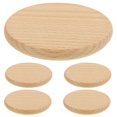 thumbnail image 1 of Teacup Coasters Stylish Drinks Coasters Beech Wood Heat Insulation Circular Design For Kitchen 8.8x8.8x1cm 6Pcs, 1 of 4