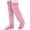 Pink Purple, variant on Christmas goose down knee-high socks, women's comfortable long plush socks, comfortable winter stockings, soft thigh-high, suitable for outer wear.