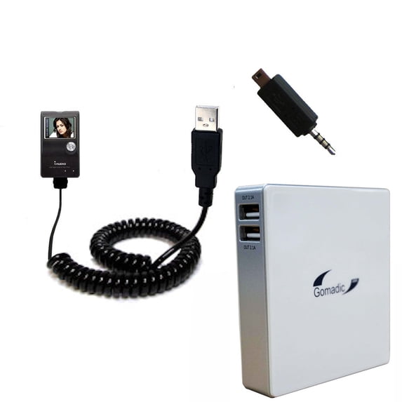 Gomadic High Capacity Rechargeable External Battery Pack suitable for the Cowon iAudio X5L - Portable Charger with TipExchange Technology