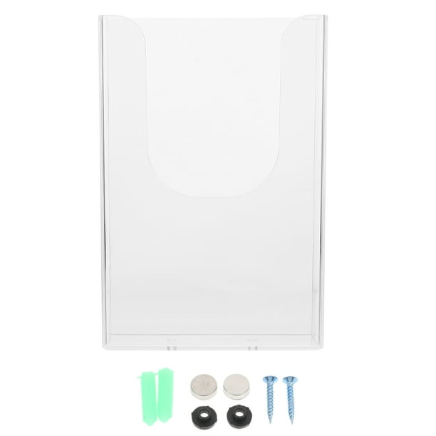 Organizador de documentos de pared, práctico archivador de plástico transparente.