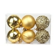 thumbnail image 2 of Limei 6Pcs Christmas Ornaments Christmas Balls,Christmas Tree Hanging Balls,Shatterproof Plastic Christmas decor Balls,Holiday Party decor Balls, 6cm/2.36", Golden, 2 of 7