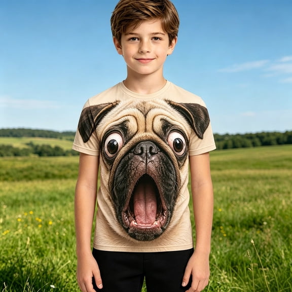 Boy Dinosaur Shirts 4t Crew Neck Solid Color Back To School Shirt Cotton Holiday Shirts Preppy Kids Summer Clothing