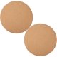thumbnail image 1 of 2 paquetes de posavasos de corcho de 12 pulgadas, tapete de corcho redondo, tapete de corcho suave, tapete absorbente, platillos de maceta absorbentes compatibles con almohadillas de cocina, sartenes Afortunado Sencillez, 1 of 5