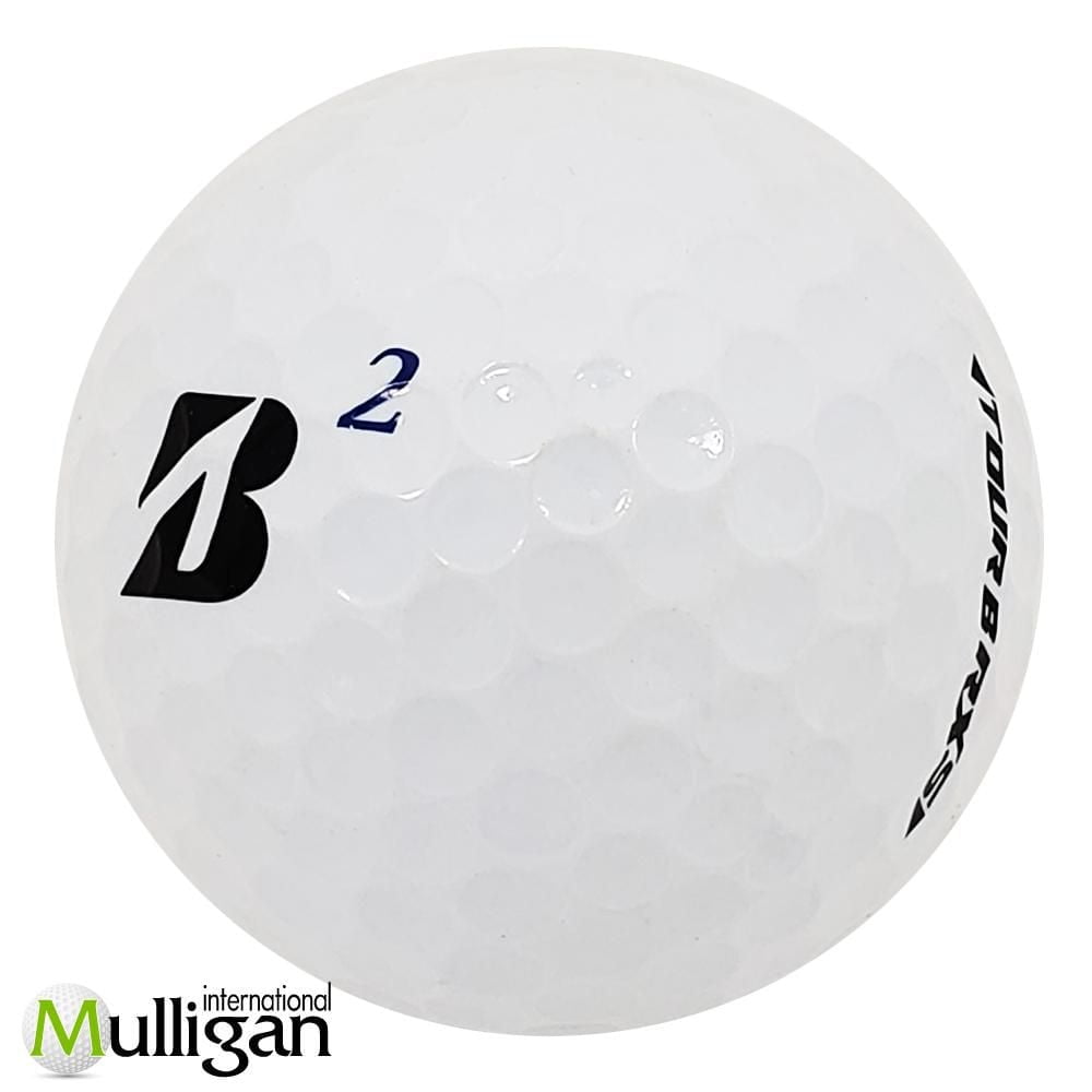 Mulligan - 96 balles de golf récupérées Bridgestone Tour B RXS (B) 5A , Blanc