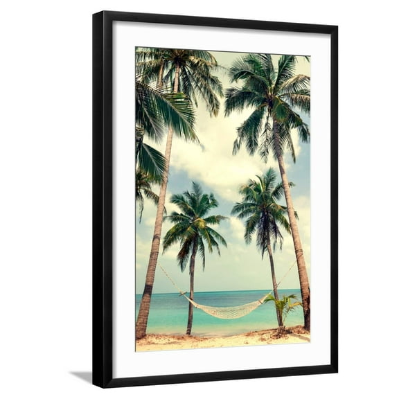 Art.com Palm Sky 3 Photographic Print by Design Fabrikken, Black Frame Wall Art, 21" x 29"