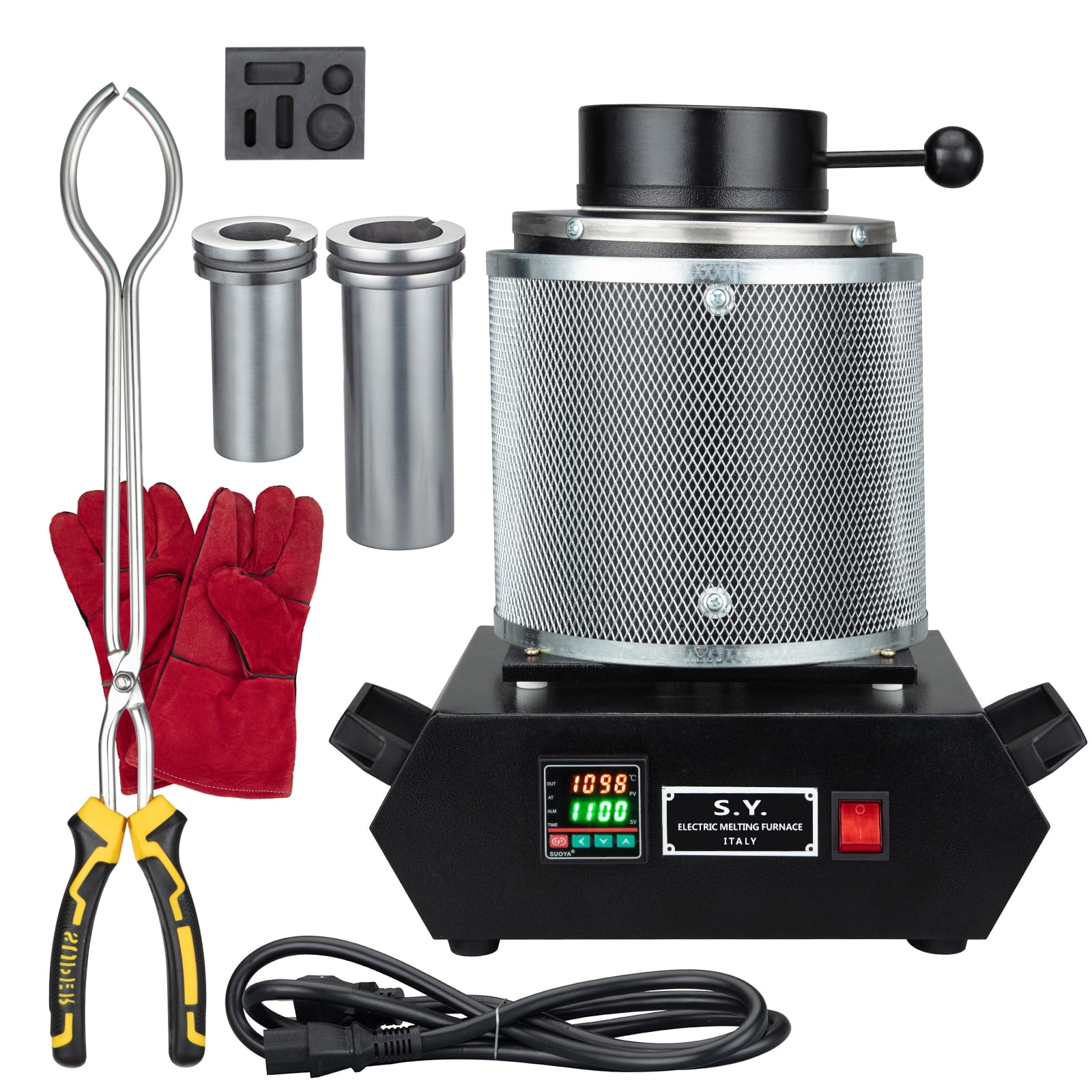 Goldensoil 3+1KG Gold Melting Furnace, 2100℉ [Digital Electric][Smelter