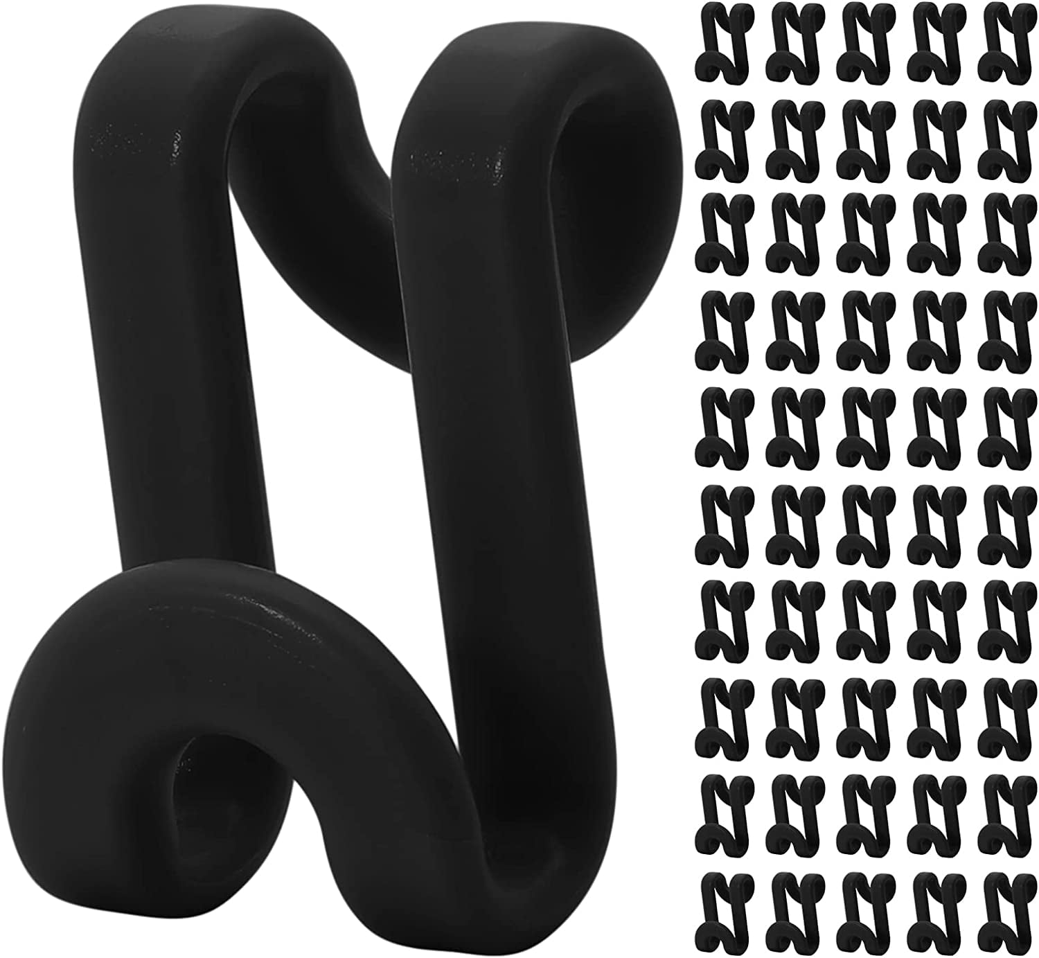 Clothes Hanger Connector Hooks 100PCS Panda Shaped Space Saver Hanger Clothes Hanger Connector Hooks 100PCS Panda Shaped Space Saver Hanger