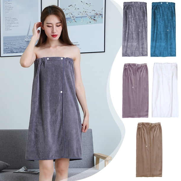 Conjunto de Toalla Envolvente, Bata de Baño Suave y Ajustable, Ligera y Cómoda, Ideal para Usar En El Gimnasio, Viajes o En Casa, Regalo Ideal para Mujeres.