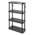 thumbnail image 6 of Gracious Living 4-Shelf Adjustable Medium-Duty Shelving Storage, Black (2 Pack), 6 of 9