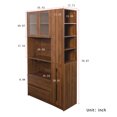 thumbnail image 6 of Euroco 70.87" Tall Kitchen Pantry Cabinet with multi-functional pull-out multi-tier storage shelf, 4-Tier side Shelf, 2 Drawers,with Glass Door, 6 of 9