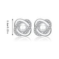 thumbnail image 3 of Apmemiss Women's Pearl Stud Earrings Silver Plated Earrings Ear Clips Fashion Earrings, 3 of 6