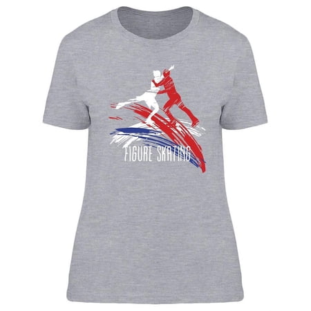 Figure Skating Silhouette T-Shirt Women -Image by Shutterstock Female Small