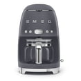 thumbnail image 1 of Cafetera Smeg, estilo retro de los años 50, jarra de cristal para 10 tazas, color gris, 1 of 5