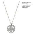 thumbnail image 7 of 2 in 1 Four Leaf Clover Pendant Necklace Convertible Heart Shaped Cubic Zirconia Charm Jewelry for Women Valentine's Day Gift, 7 of 7