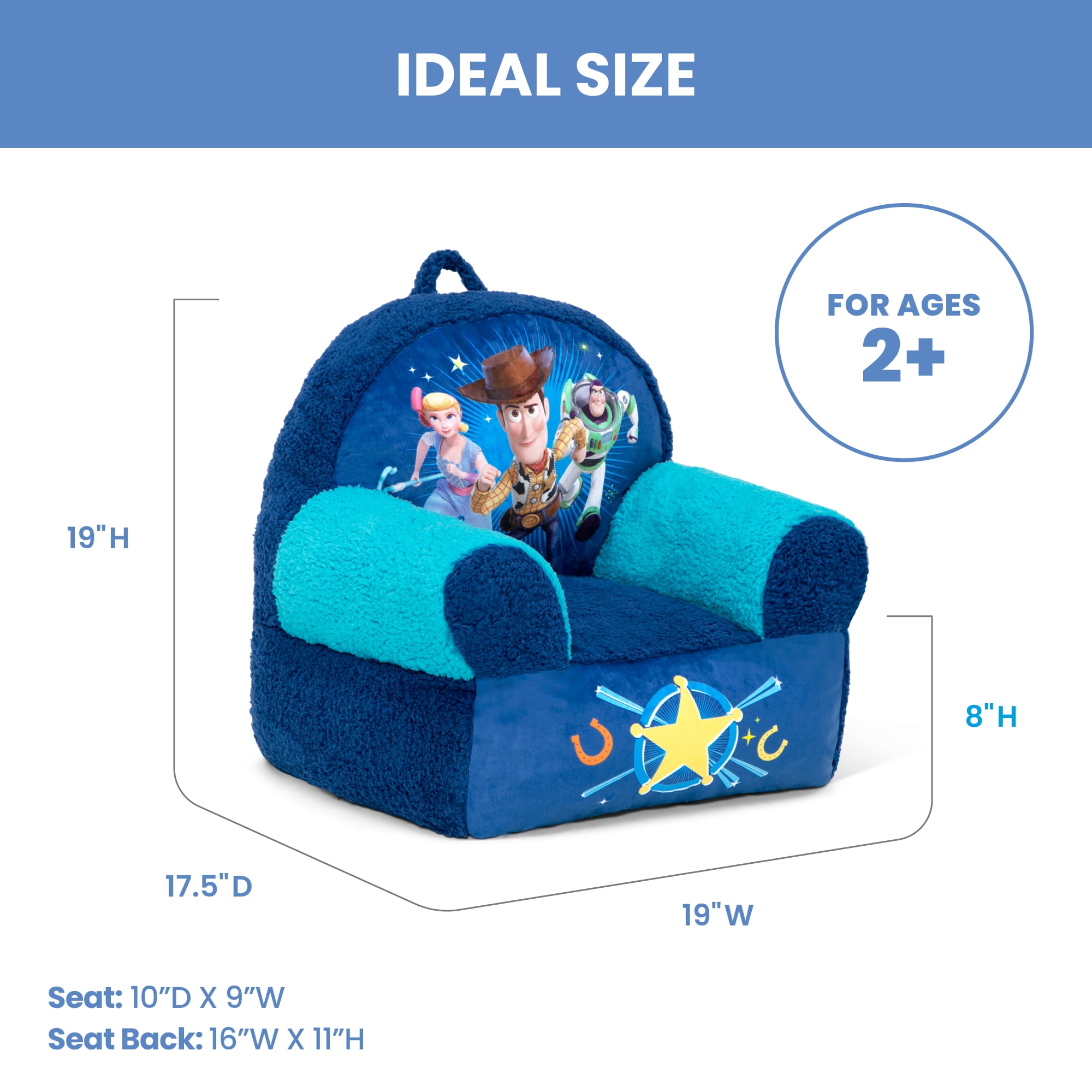 Toy Story Cozee Buddy Chair by Delta Children, Blue