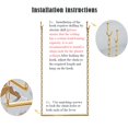 thumbnail image 3 of FURVOKIA 2 Pcs Adjustable Height Creative Chain Clothing Hanging Racks,Clothes Storage Shelves, Heavy Duty Metal Garment Rack,Retail Display Ceiling Hanger (Gold, 47.2 L), 3 of 4