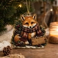 thumbnail image 2 of Zznnkj Animal Christmas Ornaments 3.93 Inch, 2D Acrylic Hanging Flat Pendants, Rustic Xmas Tree Decor for Farmhouse Home Holiday Keepsake Gift for Wildlife Lovers, 2 of 5