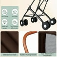 thumbnail image 6 of XunKA Foldable Double Pets Stroller for Dogs and Cats, Double Strollers with Detachable Carriers Foldable Pet Travel Jogger Stroller Removable Cat Carrier Bag for Small Medium Dogs Up to 60Lbs,Brown, 6 of 10