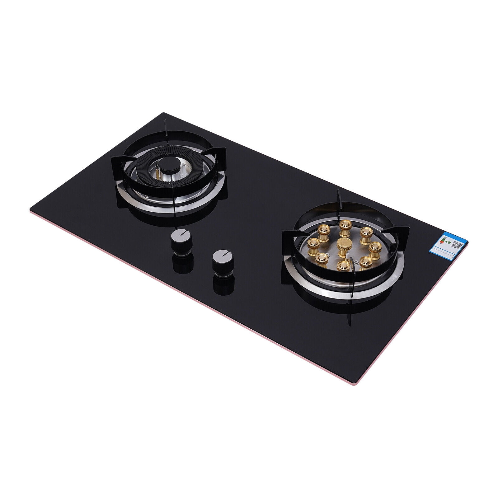 Modern Black 2 Grade Gas Stove Press-rotation Ignition Can Be Used in Home Kitchens, Homestays, And Other Places