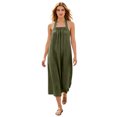 thumbnail image 3 of Women's Halter Maxi Dress, Sexy Backless Cotton Linen Long Dresses, Loose Fit Pleated Front Summer Beach Vacation Boho Sundress, 3 of 8