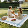thumbnail image 4 of Blue Coastal Outdoor Rug for Patio/Deck/Porch, Non-Slip Large Area Rug 6 x 9 Ft, Nautical Starfish Eucalyptus Leaf Coral Striped Indoor Outdoor Rugs Washable Area Rugs, Camping Rug Carpet Runner, 4 of 8