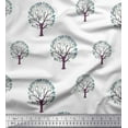 thumbnail image 1 of Soimoi Cotton Voile Fabric Tree Block Printed Fabric 1 Yard 56 Inch Wide, 1 of 3