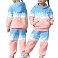 thumbnail image 3 of Kiijoy Toddler Girls Sweat Suit Ice Cream Print Cute Hoodie Sweatpants Set, Sizes 2-3T, 3 of 7