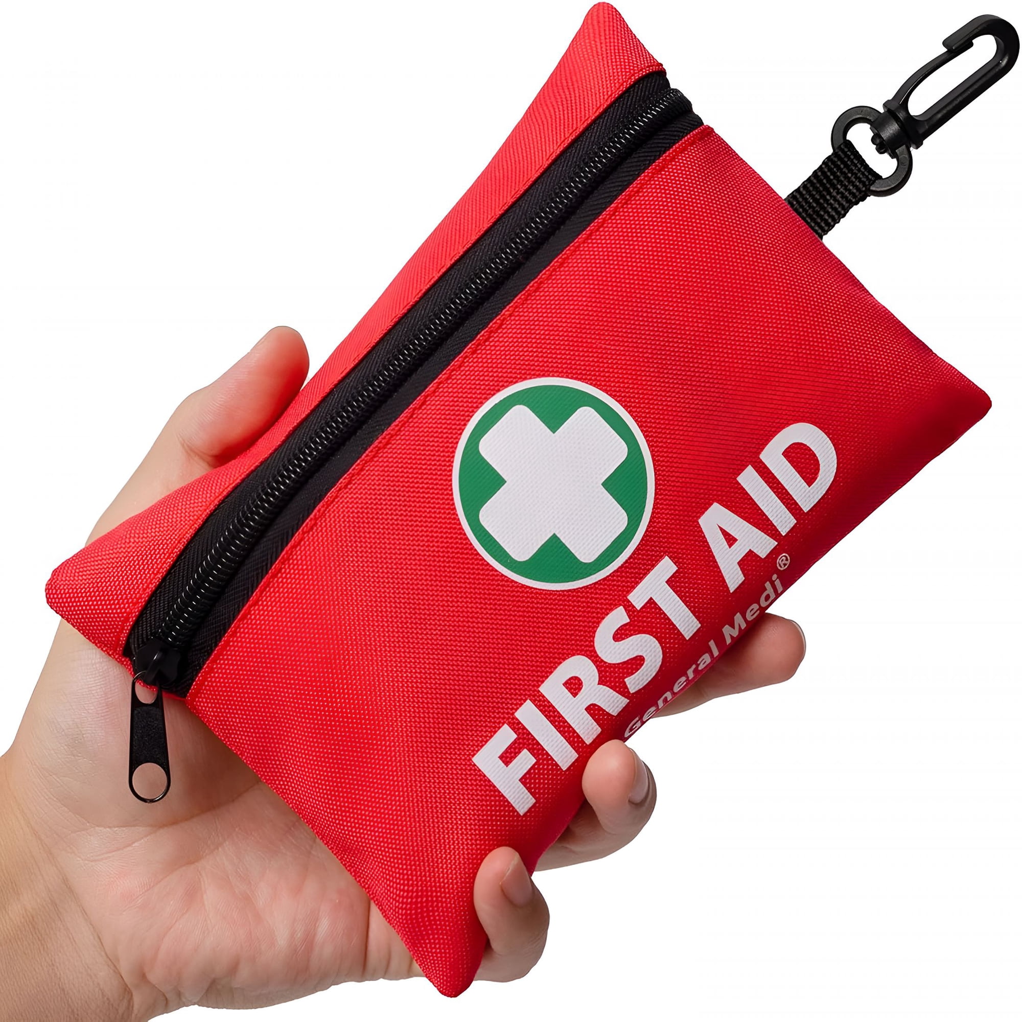 XIRQI Mini First Aid Kit,110 Piece Small First Aid Kit-Includes Emergency Foil Blanket,Scissors for Travel,Home,Office,Vehicle,Camping,Workplace&Outdoor(Red)