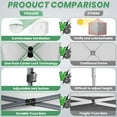 thumbnail image 6 of Hoteel Canopy 10x10 Pop Up Canopy Tent 1-Button Push Easy up Outdoor Canopy Instant Portable Commercial Shelter Waterproof UPF50+ Gazebo with Reflective Strip, Air Vent & 4 Sandbags, White, 6 of 8