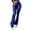 Blue, variant on Slacks for Women Fashion Flare-Leg Solid Long High Waisted Pants Comfy Stretchy Bootcut Leggings Trousers Butt Lifting Coated Leather Pants PU Women Trousers 2026