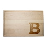 Creative Products Floral Monogram - B 17 x 11 Maple Cutting Board