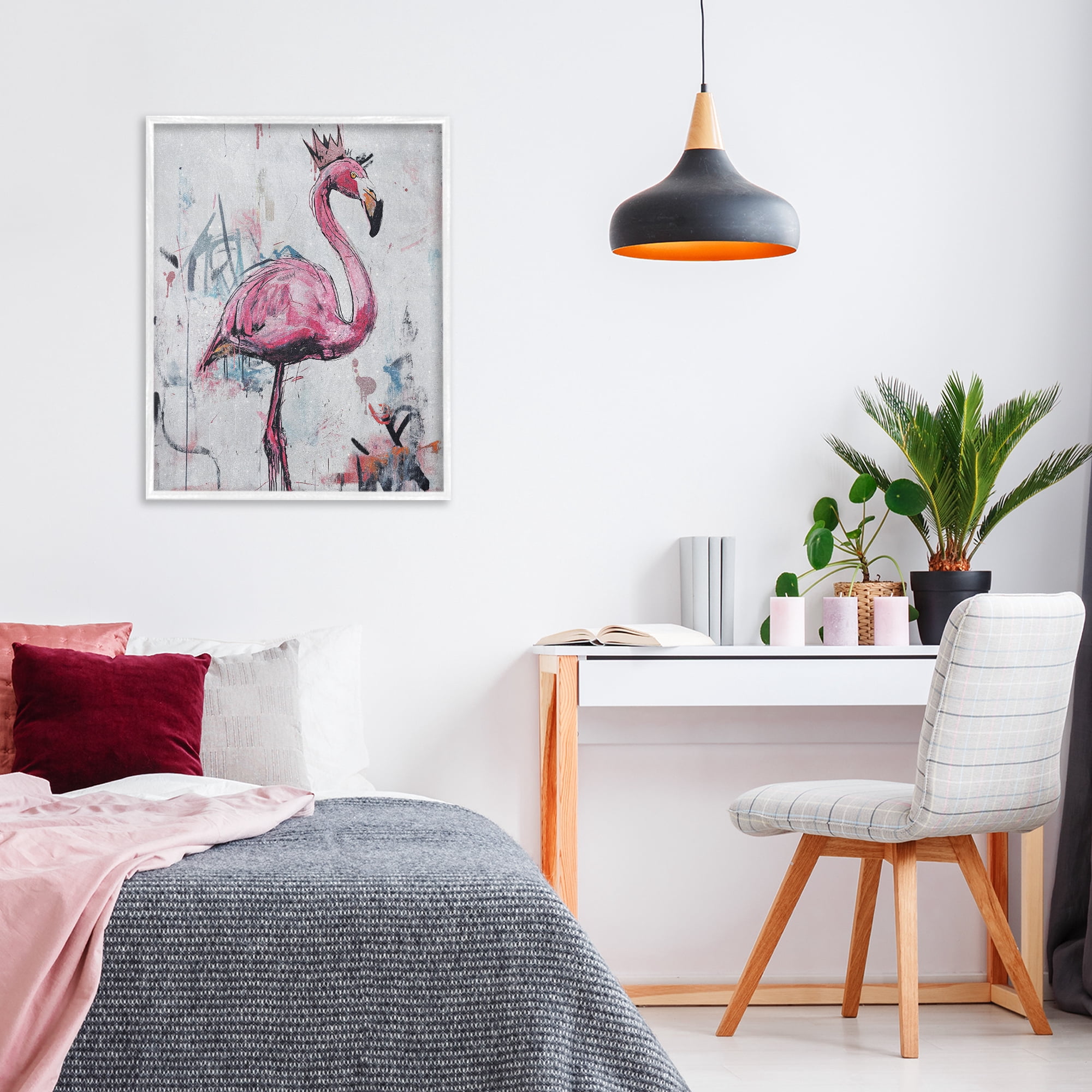 Stupell Industries Urban Feather Glow White Framed Giclee Art, design by Svetlana Aleynikova