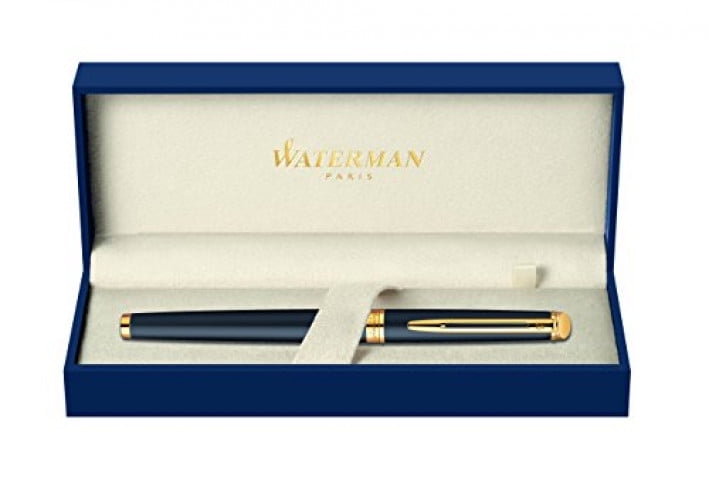 Waterman Hemisphere Matte Black & Gold Fountain Pen Fine Pt New In Box Narrow 