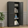 thumbnail image 3 of Polup 60"Tall Black Metal Garage Storage Cabinet,Locking Garage Tool Cabinets,Doors and Adjustable Shelves, 3 of 10