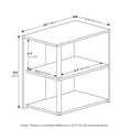 thumbnail image 2 of Mesa auxiliar Furinno Romain de madera compuesta negra y espresso de 2 niveles, 2 of 6