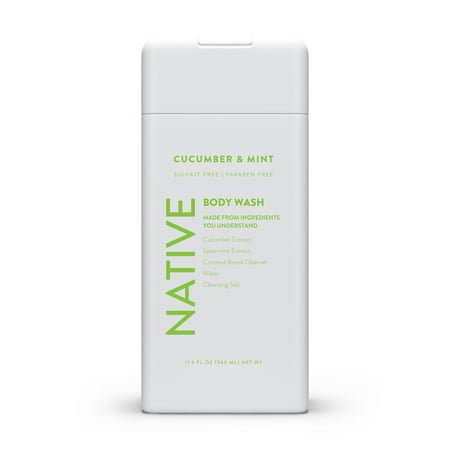 Native Natural Body Wash  Cucumber and Mint  Sulfate Free  11.5 oz