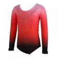 thumbnail image 3 of SYNPOS Gymnastics Leotards for Girls Long Sleeve Colorful Sparkle Leotard for Girl 5-12 Years, 3 of 13