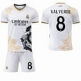 thumbnail image 1 of 25267 Vinicius 5 Bellingham 9 Mbappe Real Madrid Serpent Blanc Édition Commémorative Spéciale Maillot de Football SetXS, 1 of 2