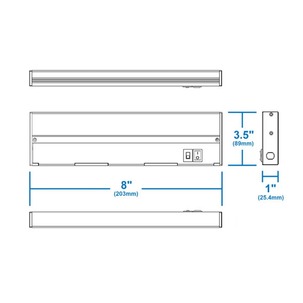 Nicor Lighting NUC508SWH 247-289 Lumens LED Under Cabinet Fixture - White