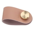 thumbnail image 4 of Tirador de gabinete, manija nórdica de lujo de cuero de grano, latón, cajón, armario, puerta, decoración, color rosa, 4 of 5