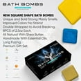 thumbnail image 3 of Bath Bombs for Men - Gift Set of 8 Scented Organic Handmade Natural Bath Bombs of 2.5 oz w/ Natural Essential Oils, Unique Extra Strength Manly Scents, for Boyfriend, Husband, Father - Square Shape, 3 of 8